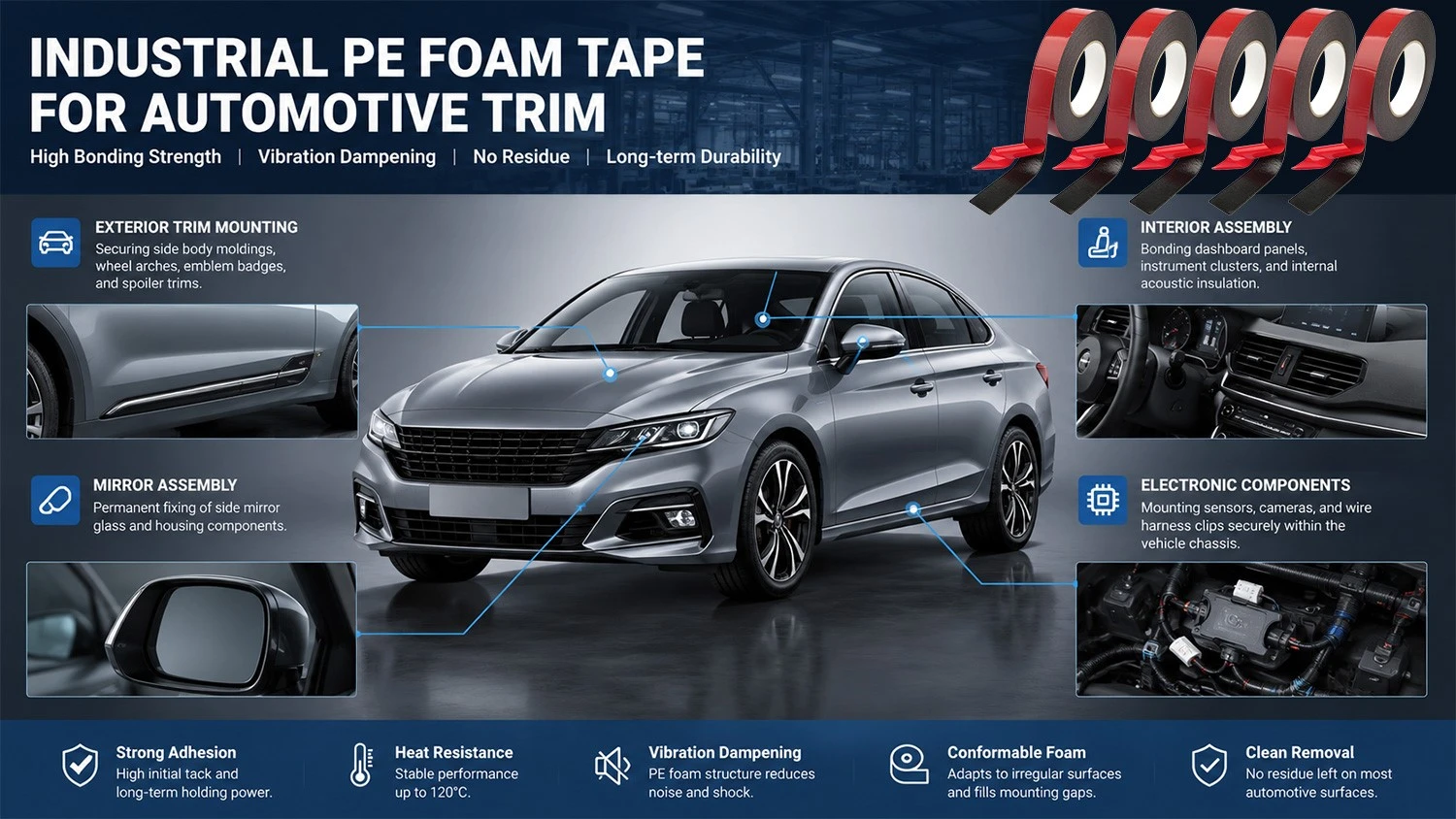 double coated polyethylene foam tape manufacturer double coated polyethylene foam tape manufacturer